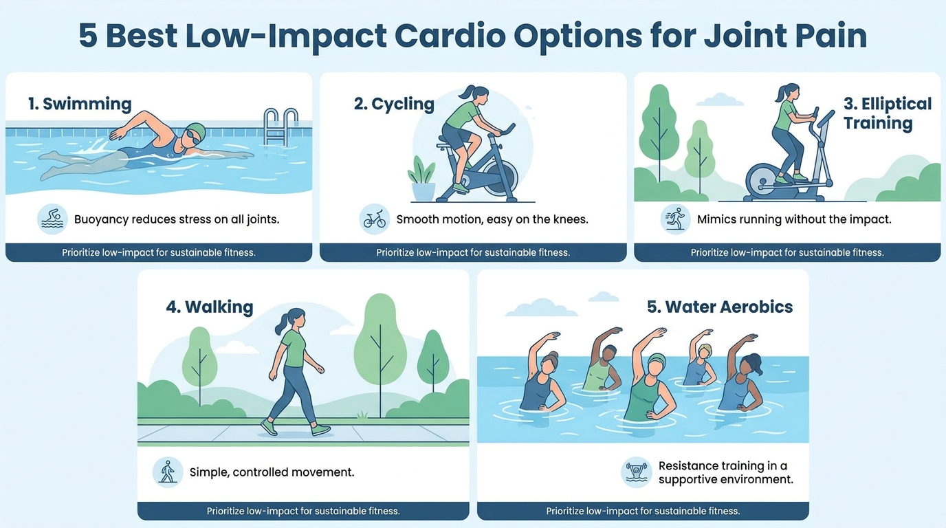 ** Best low impact cardio exercises for joint pain and arthritis relief