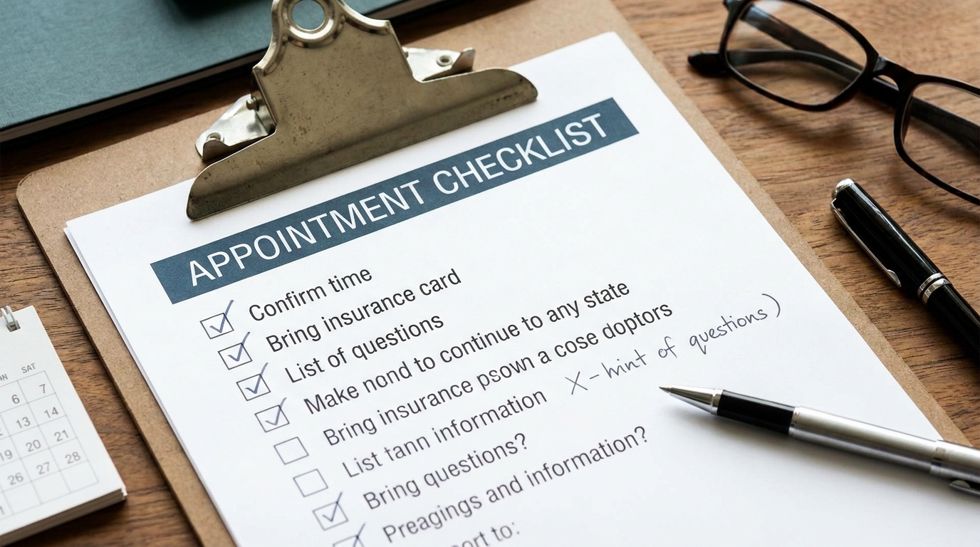 ** Checklist of 5 things to track before your next neurology appointment