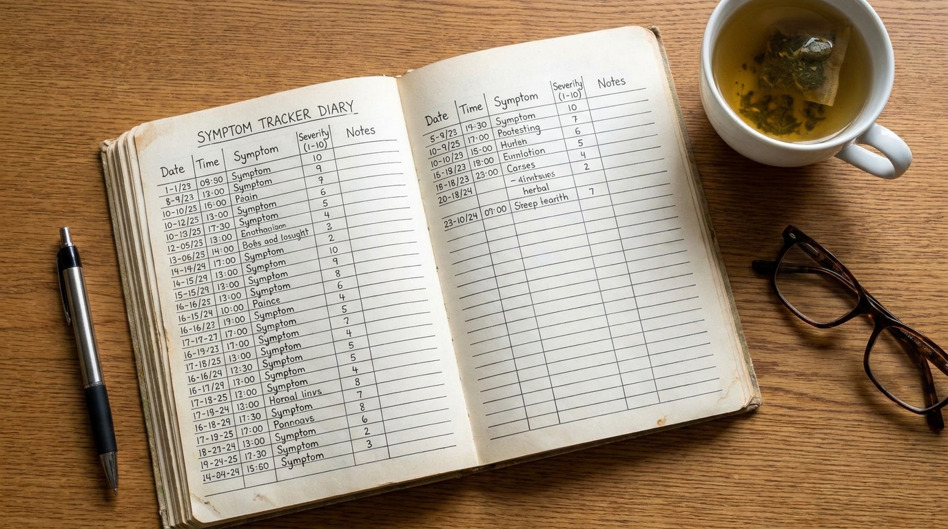 ** Printable T.A.S.K. Joint Assessment symptom tracker for morning stiffness and pain triggers