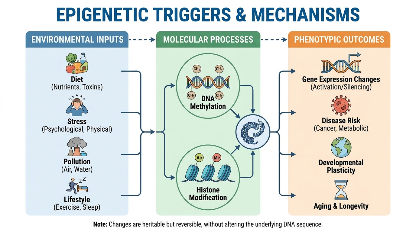 ** Flowchart showing how environmental factors activate genetic autoimmune predispositions